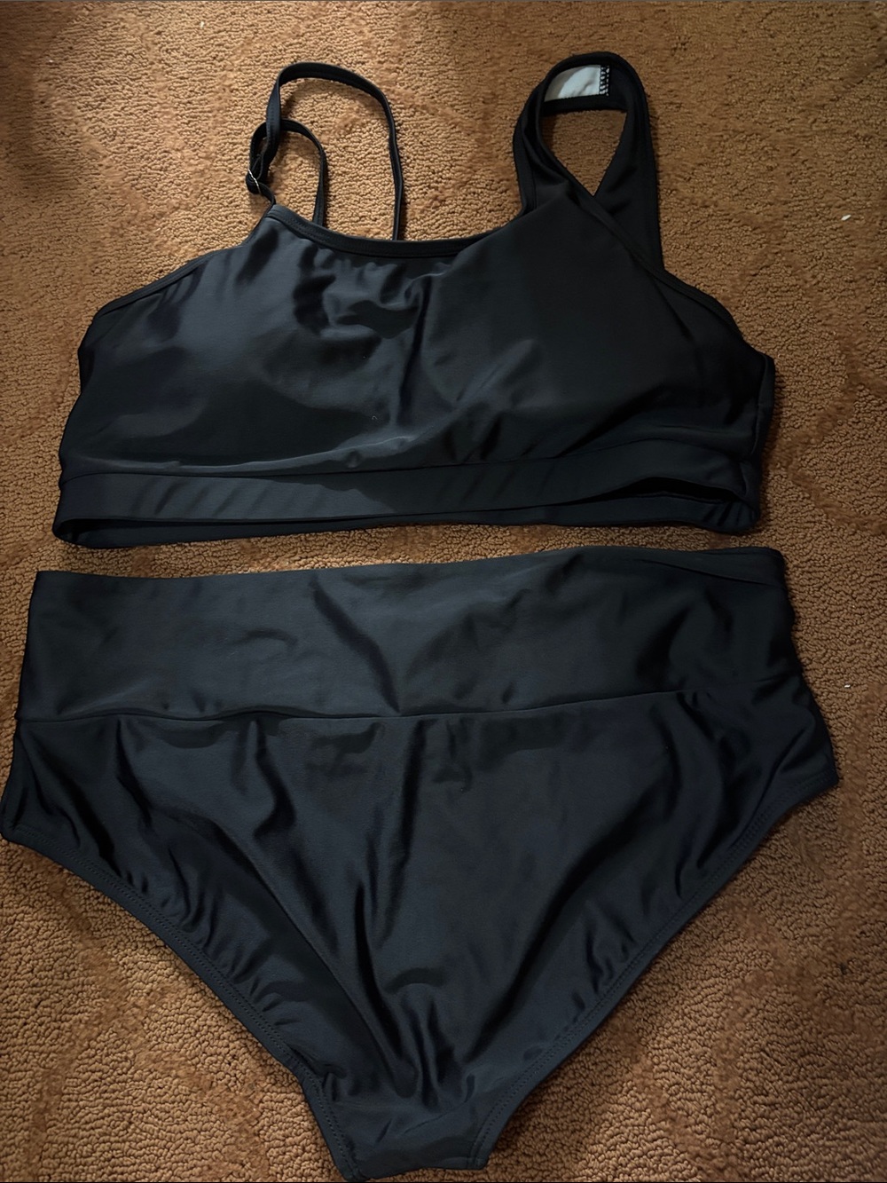 Classic Black High-Waist Bikini Set - Women Swim